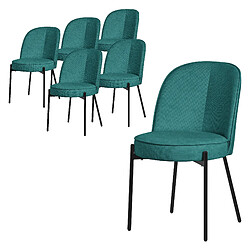 ML-Design Lot de 6 chaises de salle à manger Chaise de salon Chaise rembourrée Chaise de c