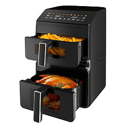 Homimaster Friteuse à Air 11L - Double Zone, Circulation d'Air 360°