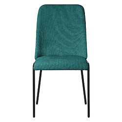 Avis ML-Design Lot 2 chaises de salle à manger rembourrées pétrole polyester pieds en métal