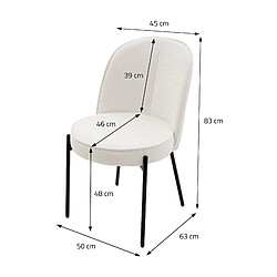 ML-Design Lot de 6 chaises de salle à manger Chaise de salon Chaise rembourrée Chaise de c pas cher