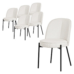 ML-Design Lot de 6 chaises de salle à manger Chaise de salon Chaise rembourrée Chaise de c