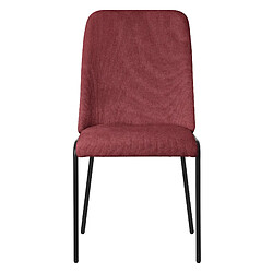 Avis ML-Design Lot 2 chaises de salle à manger rembourrées rouge polyester pieds en métal