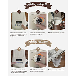 Machine à Espresso 20 Bar HIBREW H10B Beige pas cher