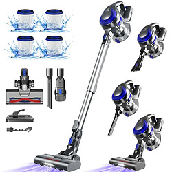 Homimaster Aspirateur Balai 42000Pa 520W Sans Fil – 8 en 1, 50 Min Autonomie, Lumière LED, 1.3L