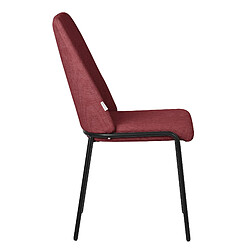 Acheter ML-Design Lot 2 chaises de salle à manger rembourrées rouge polyester pieds en métal