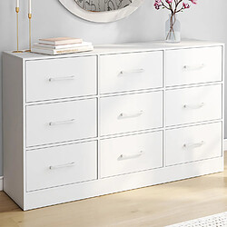 Idmarket COMMODE 9 TIR UPPAH BLANC