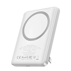 Jaym Powerbank 5000mAh MagSafe Induction 15W avec Port USB-C 20W et Fonction Stand Blanc