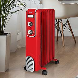 Radiateur bain d'huile 2000w rouge - SCHV709R - SCHOLTES