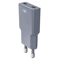 Force Power Chargeur 2x USB-C 30W Power Delivery Ultra GaN Rapide Gris