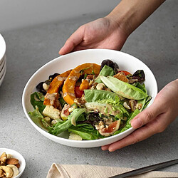 Acheter DOWAN Ensemble de 6 bols à pâtes blancs larges et peu profonds de 21.6cm