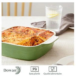 DOWAN Plat de Cuisson avec Couvercle Cocotte en Céramique, Vert pas cher