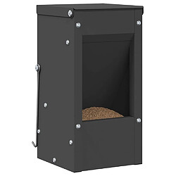 Avis vidaXL Distributeur pour lapins Noir 12,5 x 12,5 x 25 cm