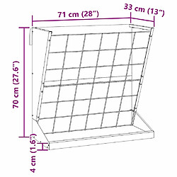 vidaXL Distributeur de Foin Vert olive 71 x 33 x 70 cm pas cher