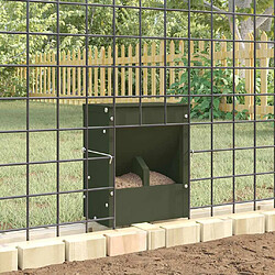 Acheter vidaXL Distributeur pour lapins Vert olive 20 x 12,5 x 25 cm