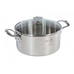 Faitout inox 28cm + couvercle - 3427.28 - Milady - DE BUYER