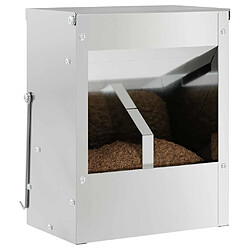 Avis vidaXL Distributeur pour lapins Argent 20 x 12,5 x 25 cm