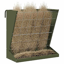 Avis vidaXL Distributeur de Foin Vert olive 71 x 33 x 70 cm
