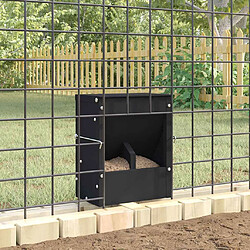 Acheter vidaXL Distributeur pour lapins Noir 20 x 12,5 x 25 cm