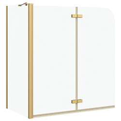 vidaXL Enceinte de Douche Doré 120 x 68 x 130 cm