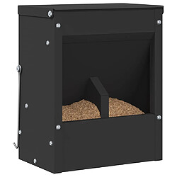 Avis vidaXL Distributeur pour lapins Noir 20 x 12,5 x 25 cm