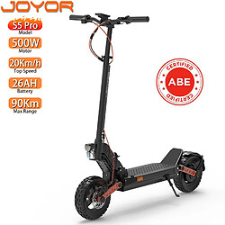 Trottinette électrique Pliable Joyor S5 Pro 10" Moteur 500W 48V 26AH Plage Maximale 90Km Noir