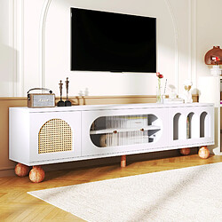 Avis Blossom paris Meuble TV imitation rotin - Blanc