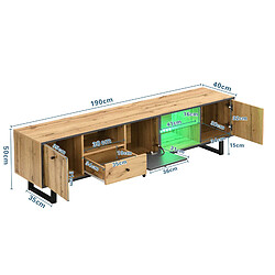 Blossom paris Meuble TV bas LED - Bois