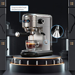 Avis Machine à Expresso/Cappuccino Semi-Automatique 19 Bars HIBREW H11 Argent