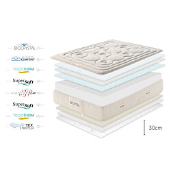 Moonia Matelas Biocrystal Selenium 30 - 140X190 cm pas cher