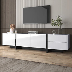 Blossom paris Meuble TV minimaliste - Blanc et noir pas cher