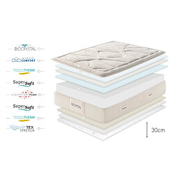 Moonia Matelas Biocrystal Gold 30 - 160X190 cm pas cher