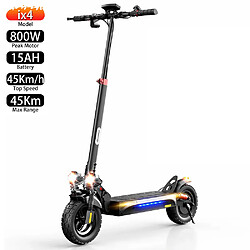 Trottinette électrique Pliable iScooter ix4 10" Moteur 800W 48V 15AH Noir
