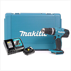 Makita DHP 453 RA1J Perceuse-visseuse à percussion sans fil 18 V 42 Nm + 1x batterie 2,0 Ah + chargeur + coffret