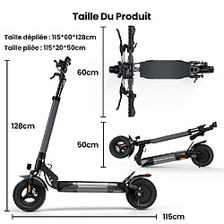 Trottinette électrique Pliable iScooter W9 10" Moteur 1000W 14AH Max Autonomie 45Km Noir pas cher