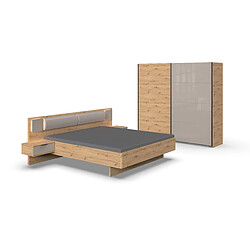 Pegane Chambre complète lit 160x200 - Chêne