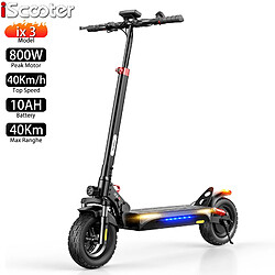 Trottinette électrique Pliable iScooter ix3 Moteur 800W 10AH Max Autonomie 40Km Noir