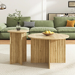 Blossom paris tables basses gigognes - Bois naturel