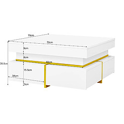 Blossom paris table basse ronde - Blanc