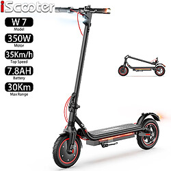 Trottinette électrique Pliable iScooter W7 Moteur 350W 7.8AH Max Autonomie 30Km Noir