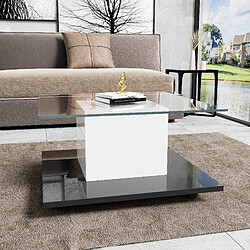 Blossom paris Table basse ronde - Blanc et noir