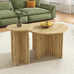 Blossom paris tables basses gigognes - Bois naturel