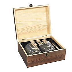 Paris Prix Coffret Whisky 10 Pièces Gentleman 21cm Marron