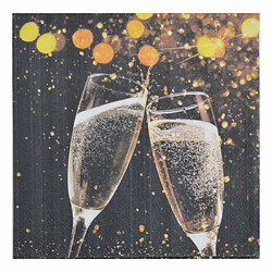 Paris Prix Lot de 20 Serviettes en Papier Coupes 33x33cm Noir