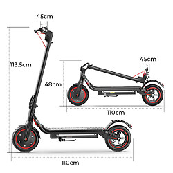 Avis Trottinette électrique Pliable iScooter W7 Moteur 350W 7.8AH Max Autonomie 30Km Noir