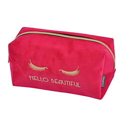 Paris Prix Trousse de Maquillage Velours Hello 22cm Fuchsia