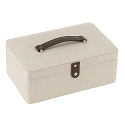 Paris Prix Boîte Pour Cosmétiques en Tissu Ericka 30cm Gris