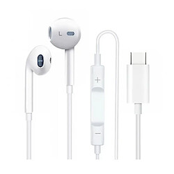 Écouteurs Casque USB-C PHONECARE Pour Apple iPhone 17 Pro Max - Blanc