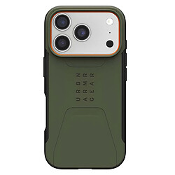 UAG Coque pour iPhone 17 Pro Compatible MagSafe Motif Hexagonal Série Civilian Vert olive