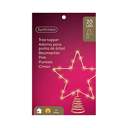 Étoile de Noël Lumineo Doré Métal 27 x 22 x 5 cm