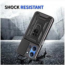 Acheter Kit De Film En Verre Trempé À Coque Complète 5D + Couvercle Coulissant De Défenseur Militaire Magnétique PHONECARE Pour Xiaomi Redmi 15C 4G - Noir